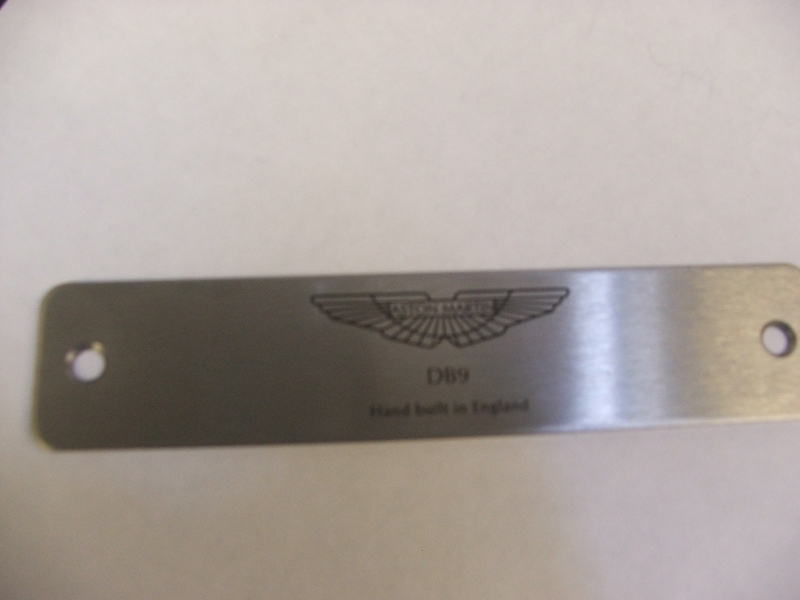 Aston Martin db9 entry sill sills Name Plate Nameplate front sill