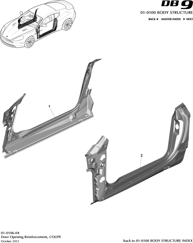 Door Opening Frame, Coupe
