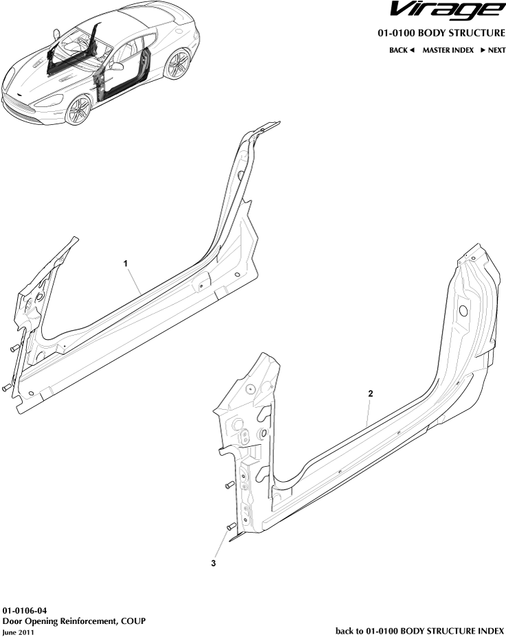 Door Opening Frame, Coupe