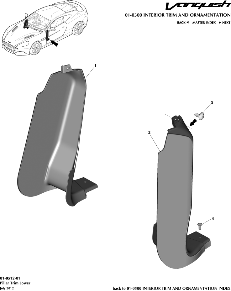 Pillar Trim, Lower