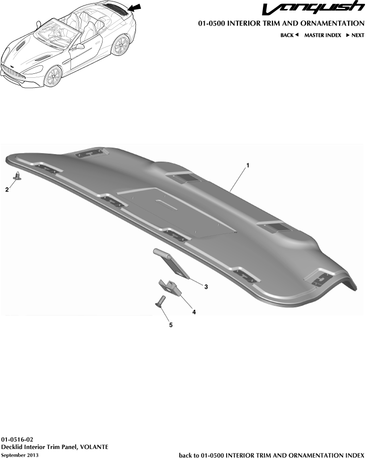 Tailgate Trim Panel, Volante