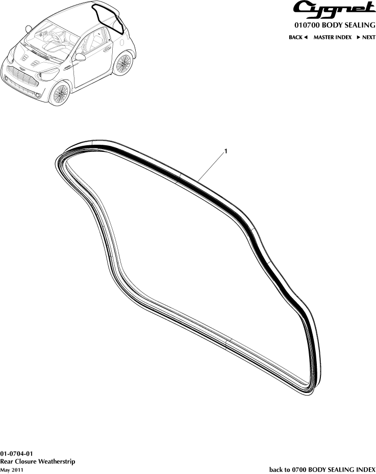 Rear Closure Weatherstrip