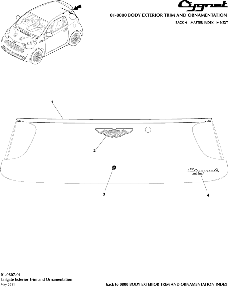 Tailgate Exterior Trim and Ornamentation