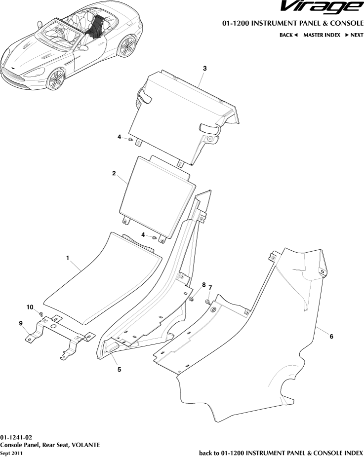 Rear Console, Volante