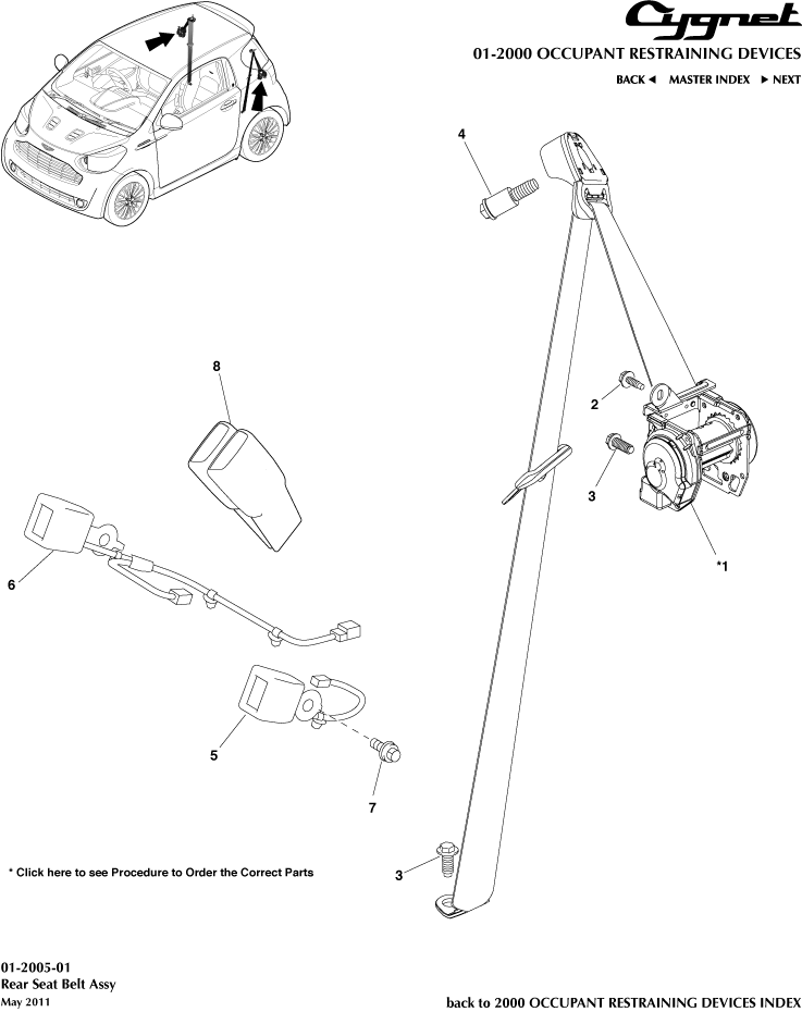 Rear Seat Belt Assy