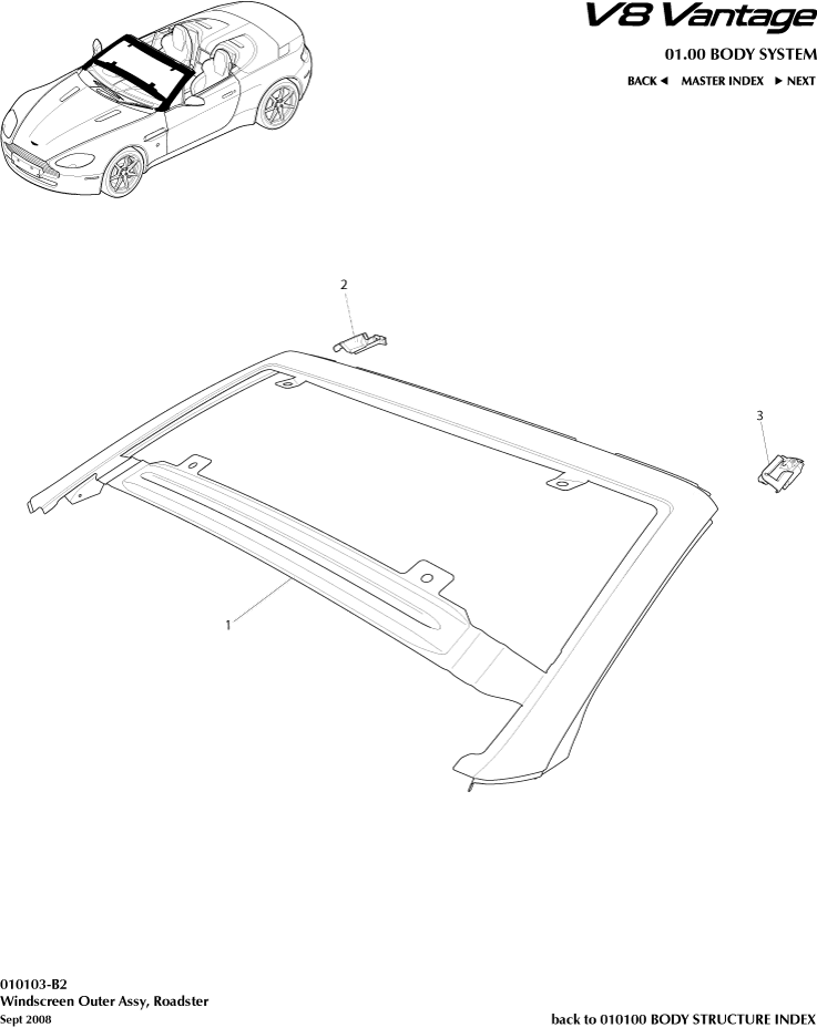 Windscreen, Outer, Roadster