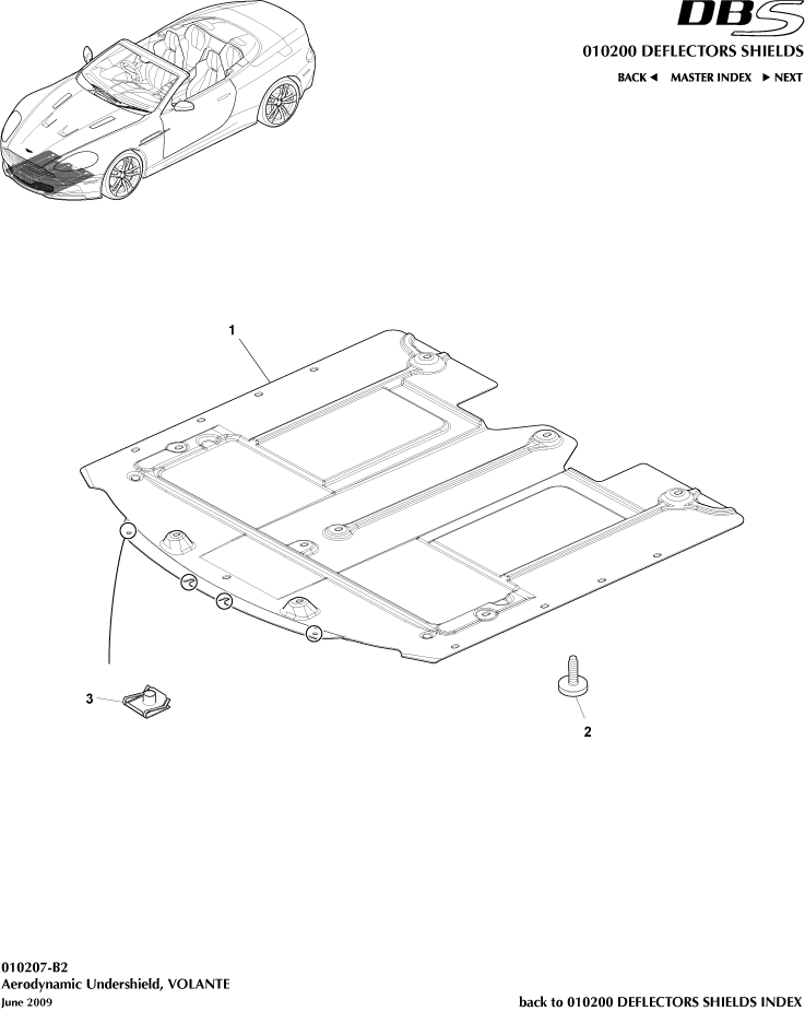 Front Undershield, Volante