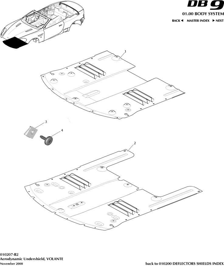Front Undershield, Volante