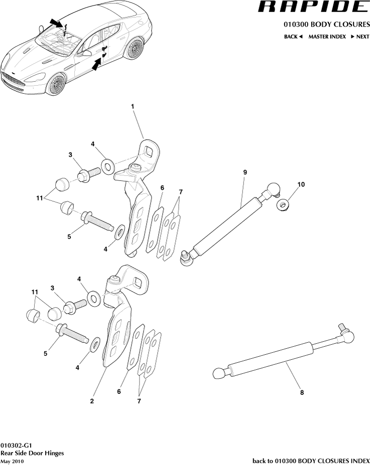 Rear Door Hinge Assembly