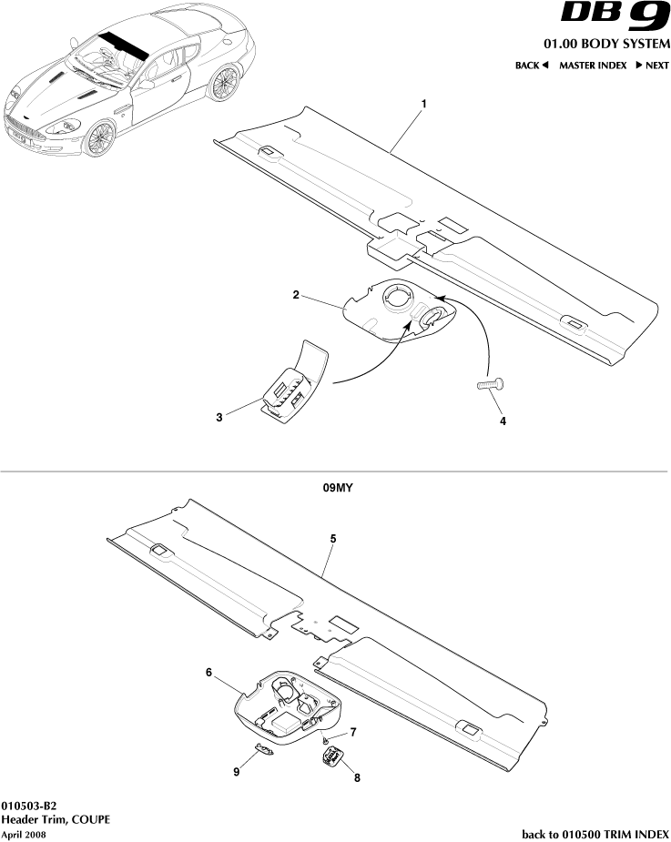 Header Trim, Coupe