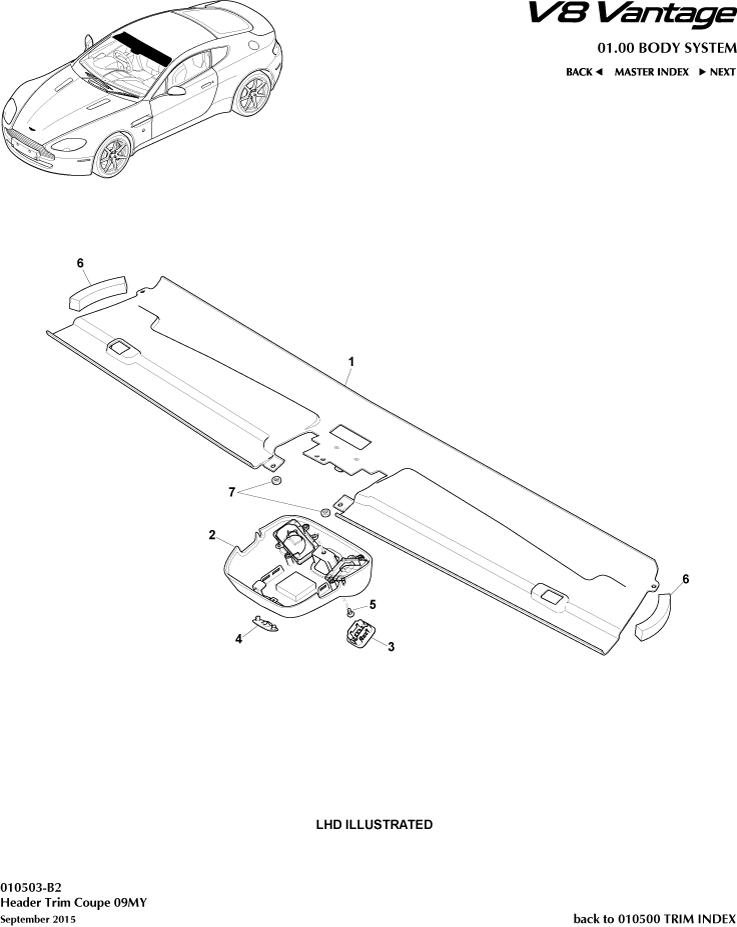 Header Trim, Coupe 09MY
