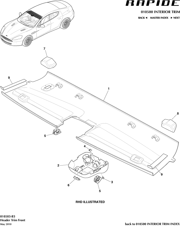 Front Header Trim