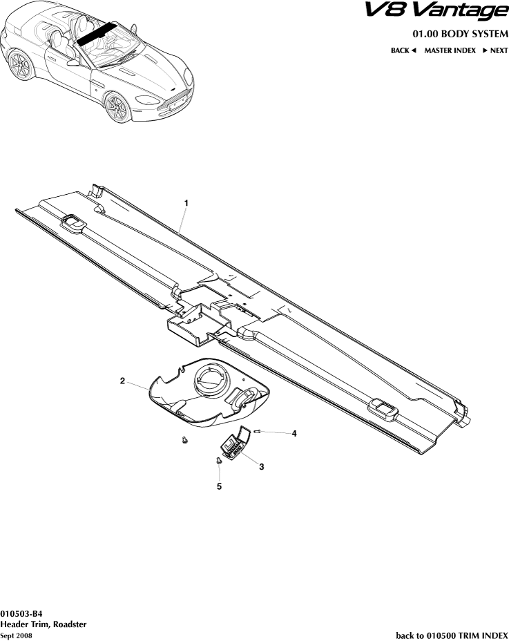Header Trim, Roadster