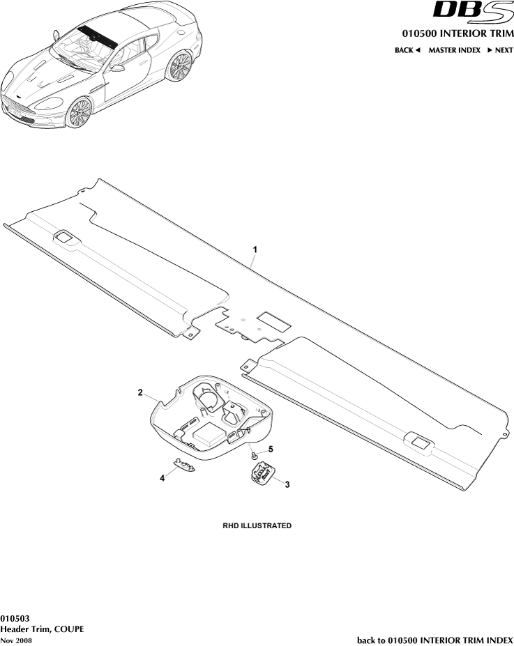 Header Trim, Coupe