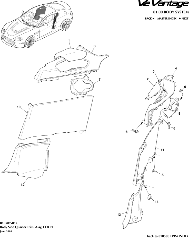 Body Side Quarter Trim, Coupe