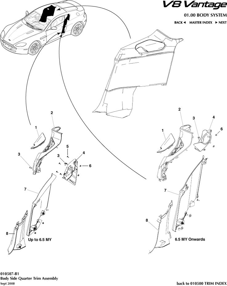 Body Side Quarter Trim, Coupe