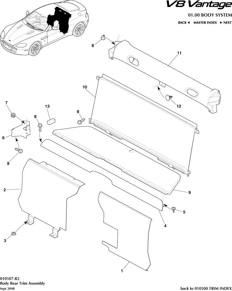 Rear End Trim, Coupe