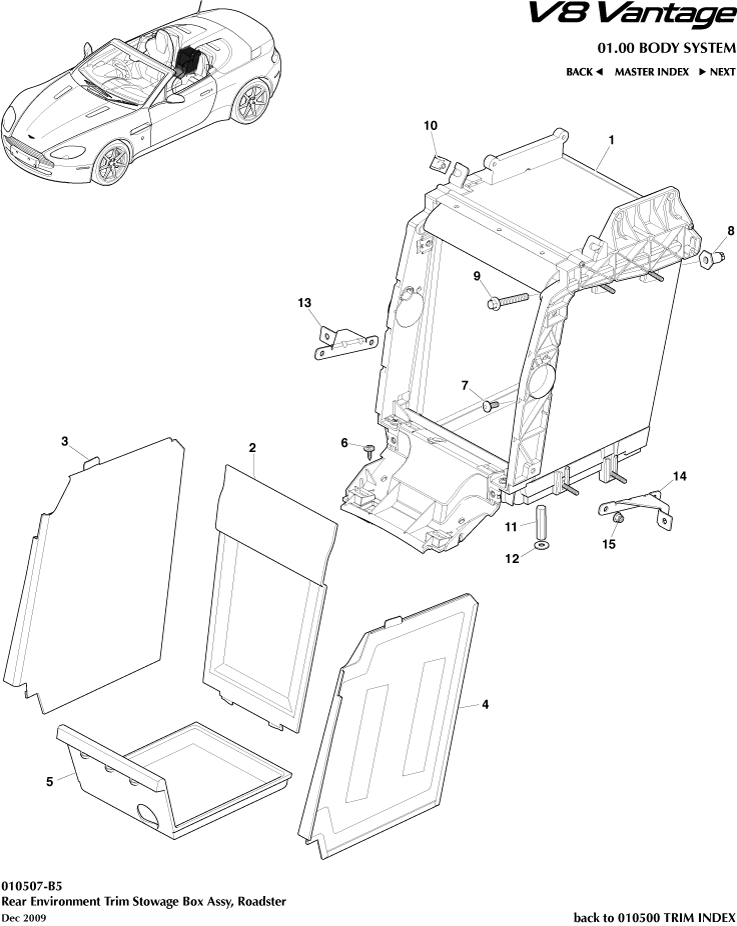 Rear Enviroment Trim, Roadster