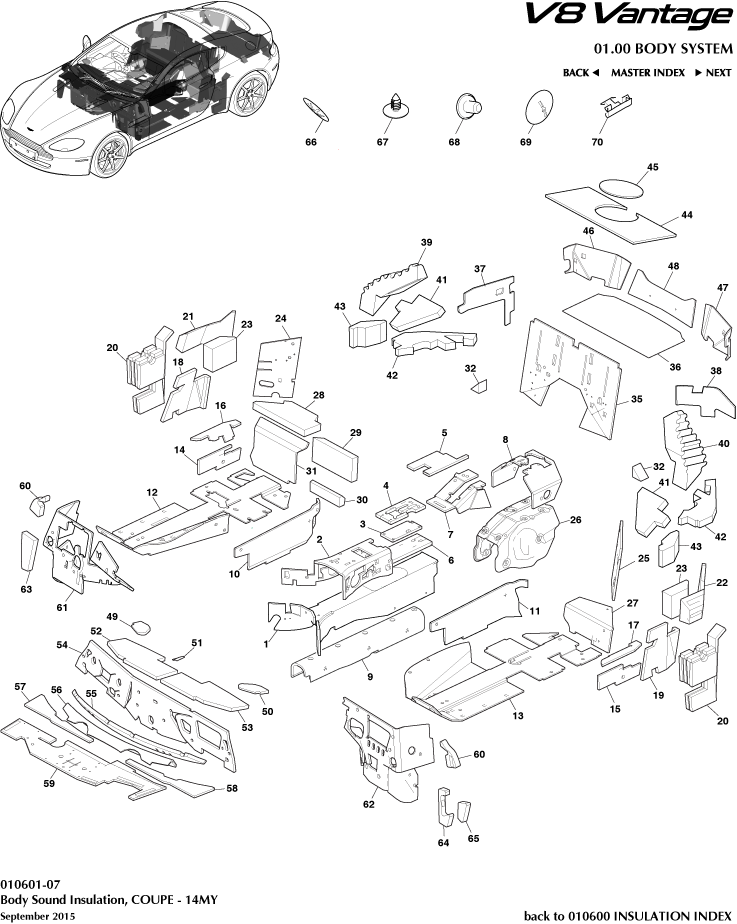 Body Insulation, Coupe, 14MY