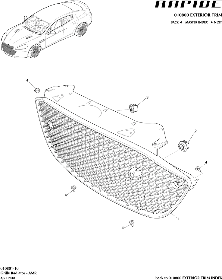 Radiator Grille, 'AMR'