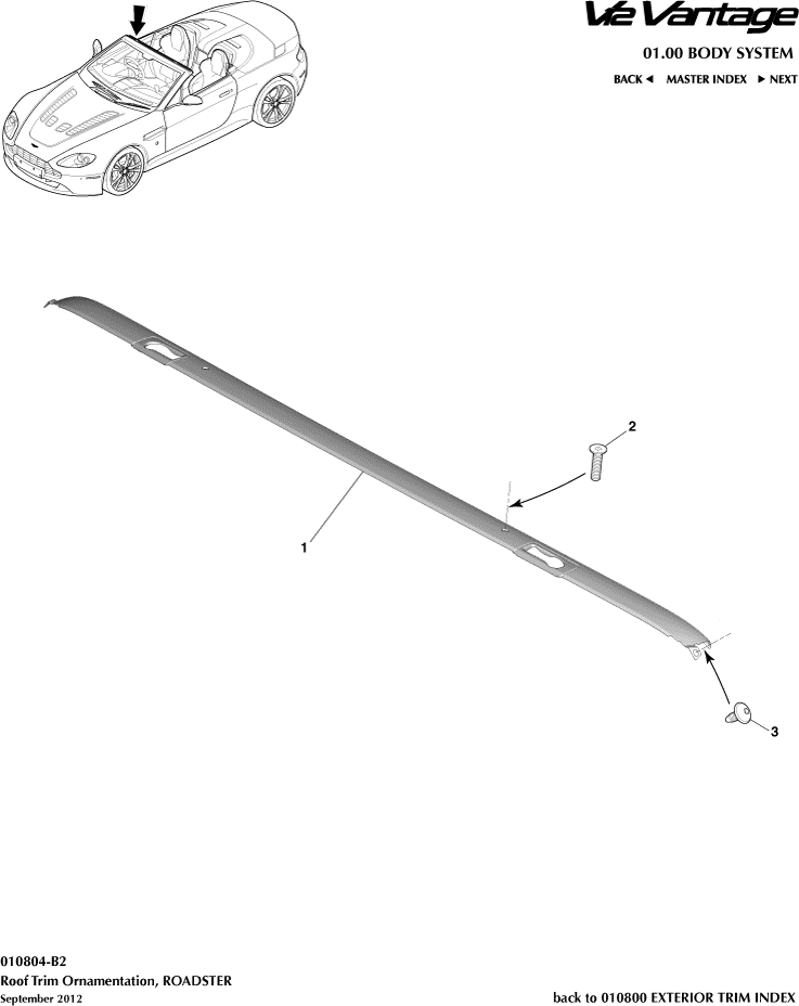 Roof Trim , Roadster