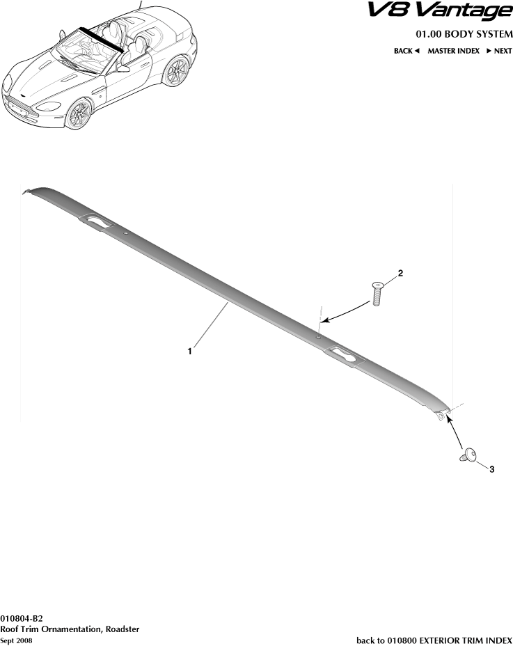 Roof Trim , Roadster