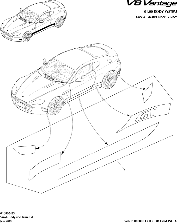 Vinyl Bodyside Trim, GT