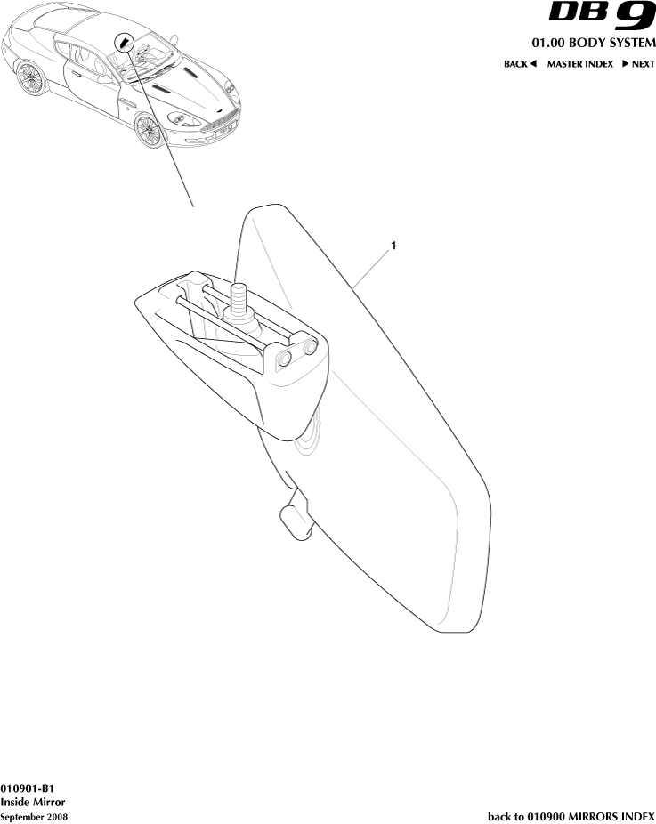 Interior Mirror, Coupe