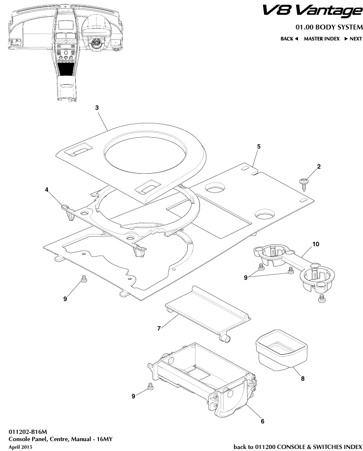 Front Console, Manual, 16MY