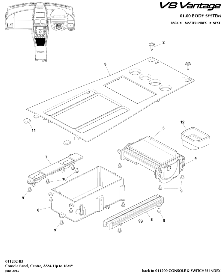 Front Console, ASM, to 16MY