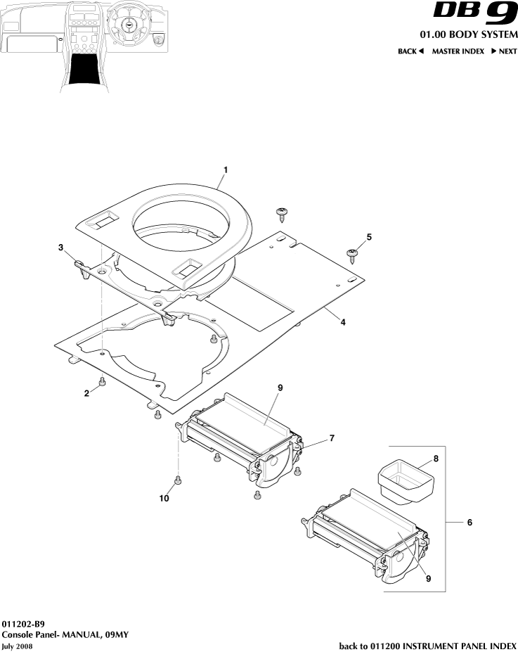 Front Console, Manual, 09MY