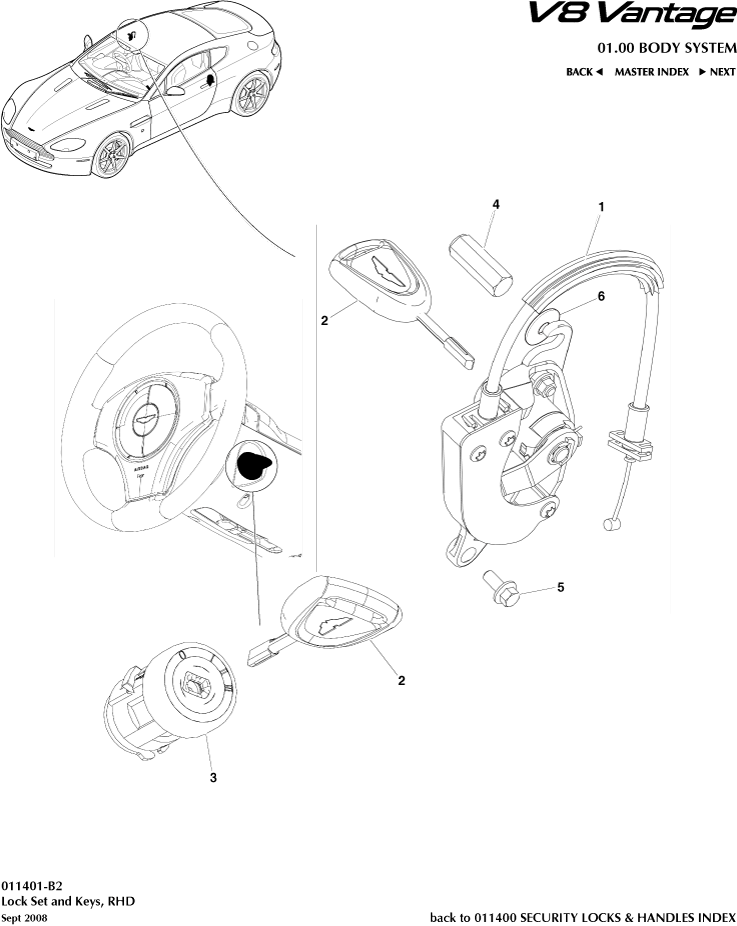 Lock Set and Keys, RHD