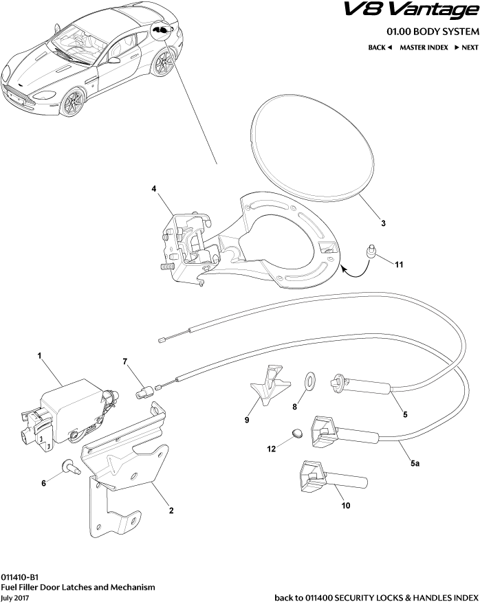 Fuel Filler Mechanism, Coupe