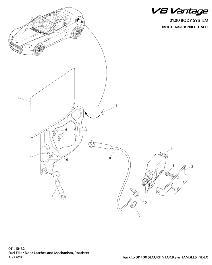 Fuel Filler Mechanism, Roadster