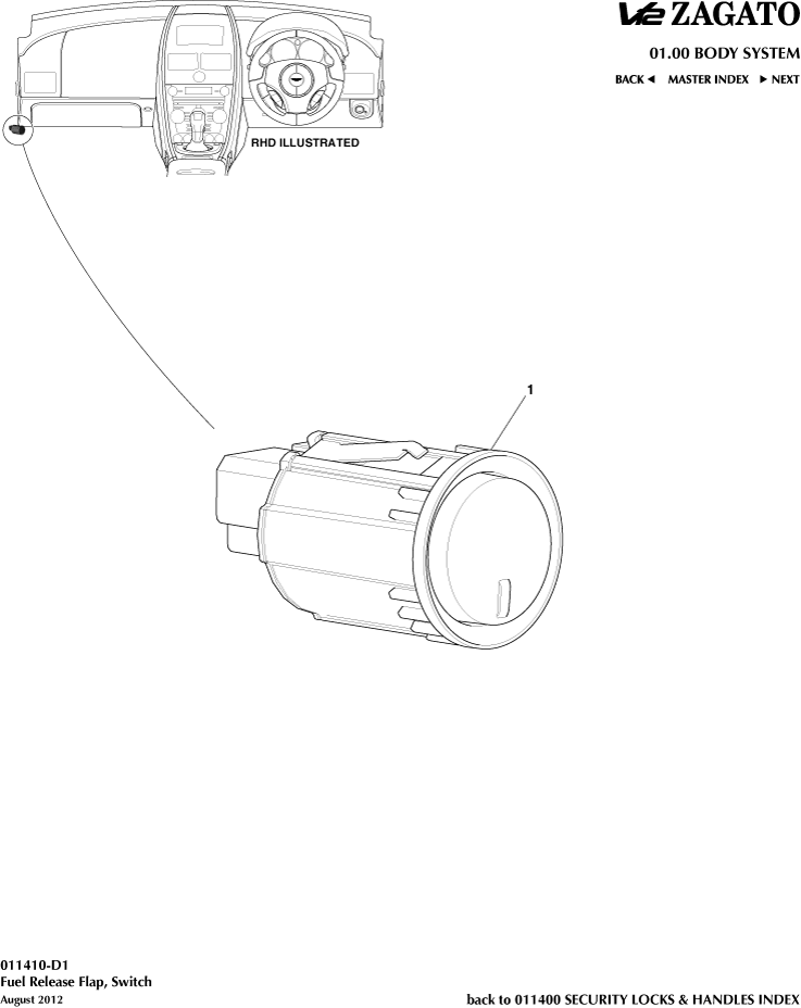 Fuel Filler Release Switch