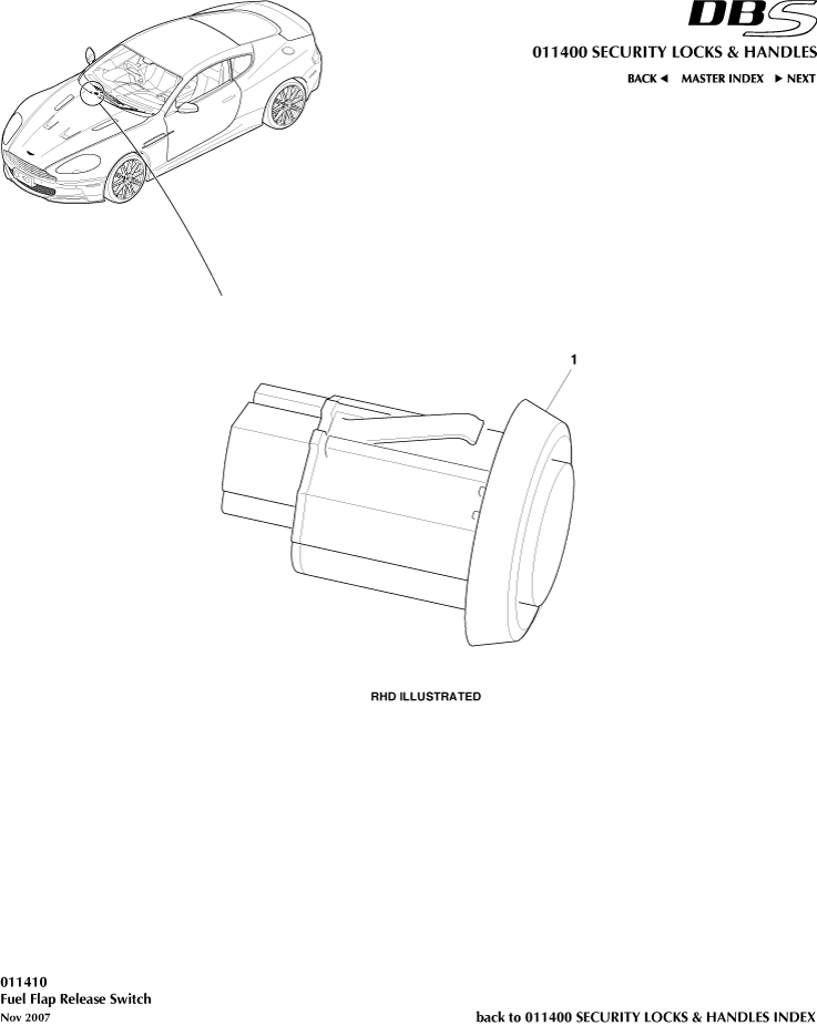 Fuel Filler Release Switch