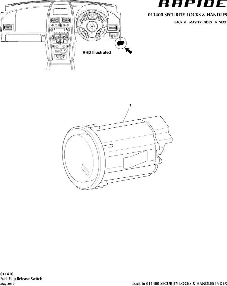 Fuel Filler Release Switch