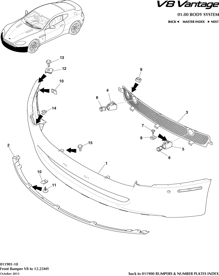 Front Bumper, to 12.25MY