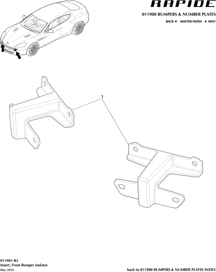 Insert, Front Bumper Isolator