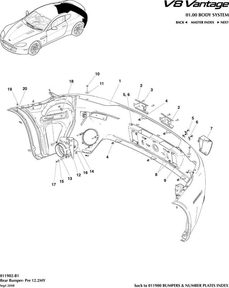 Rear Bumper, to 12.25MY