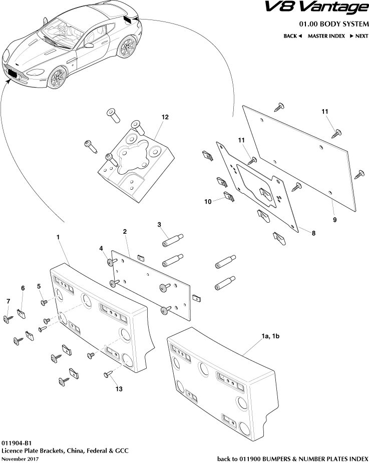 License Plate Brackets, China, Fed, GCC