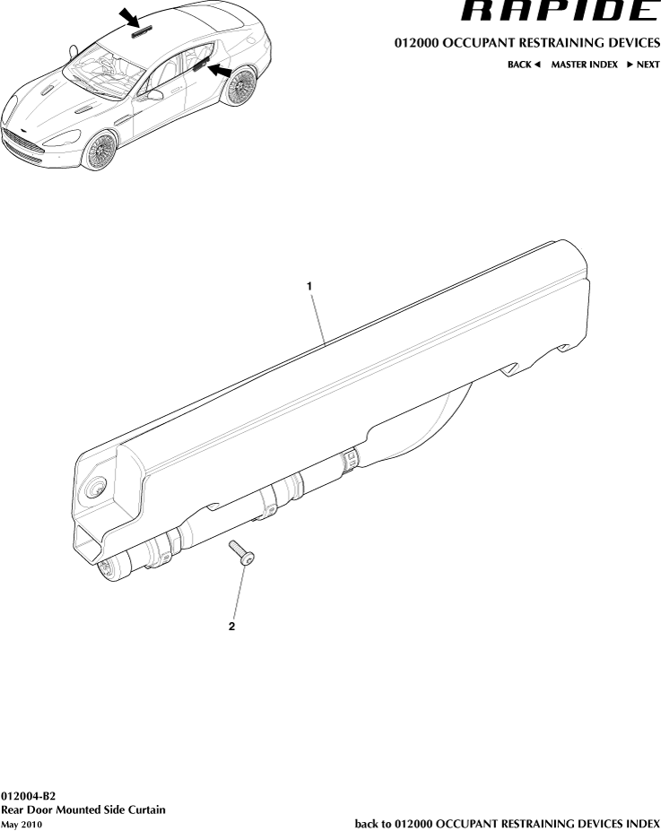 Rear Side Curtain Airbag