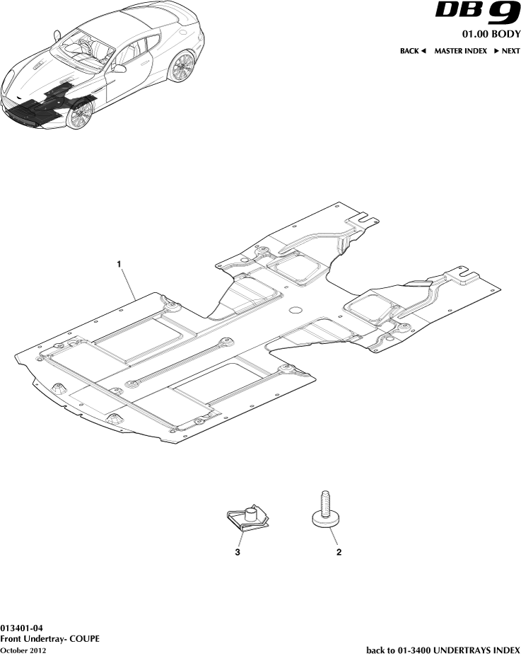 Front Undertray, Coupe