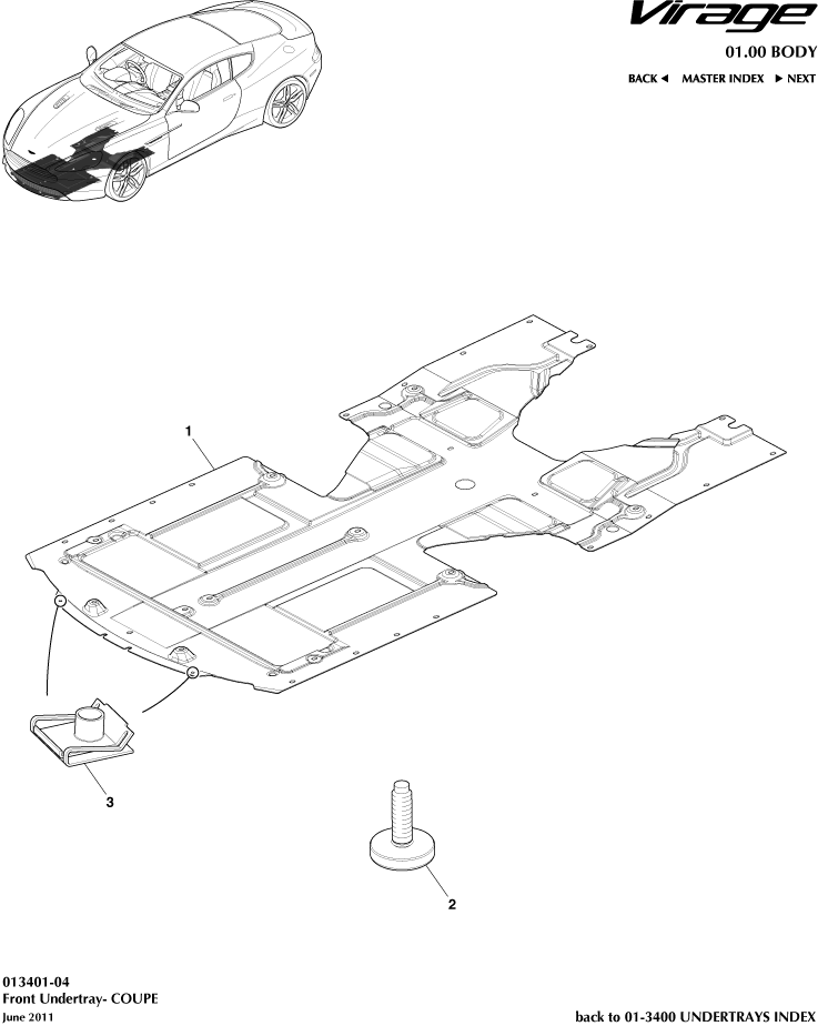 Front Undertray, Coupe