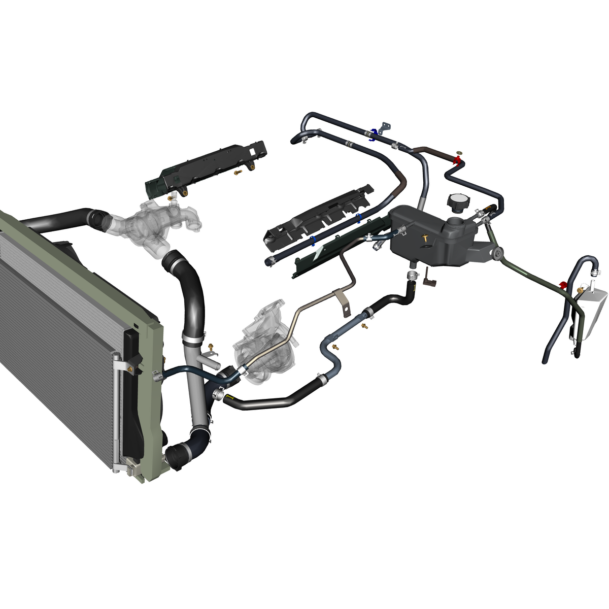 030304-10 Coolant Hoses & Reservoir LHD