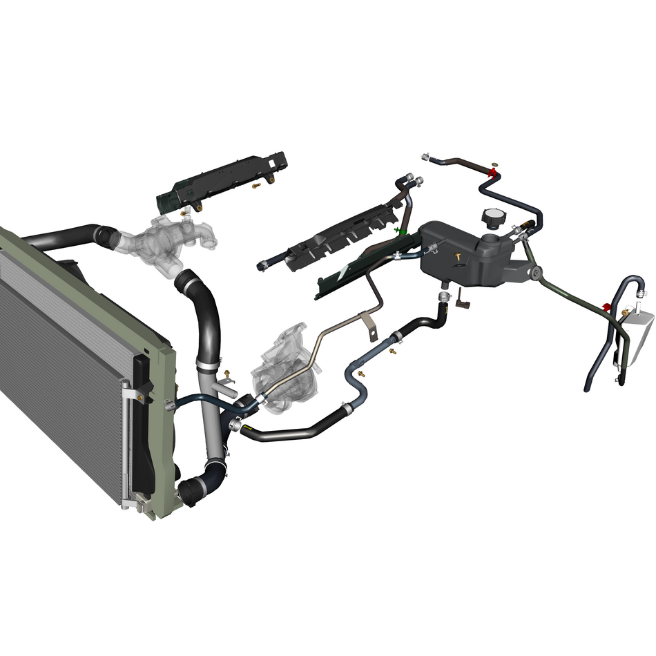 030304-20 Coolant Hoses & Reservoir RHD