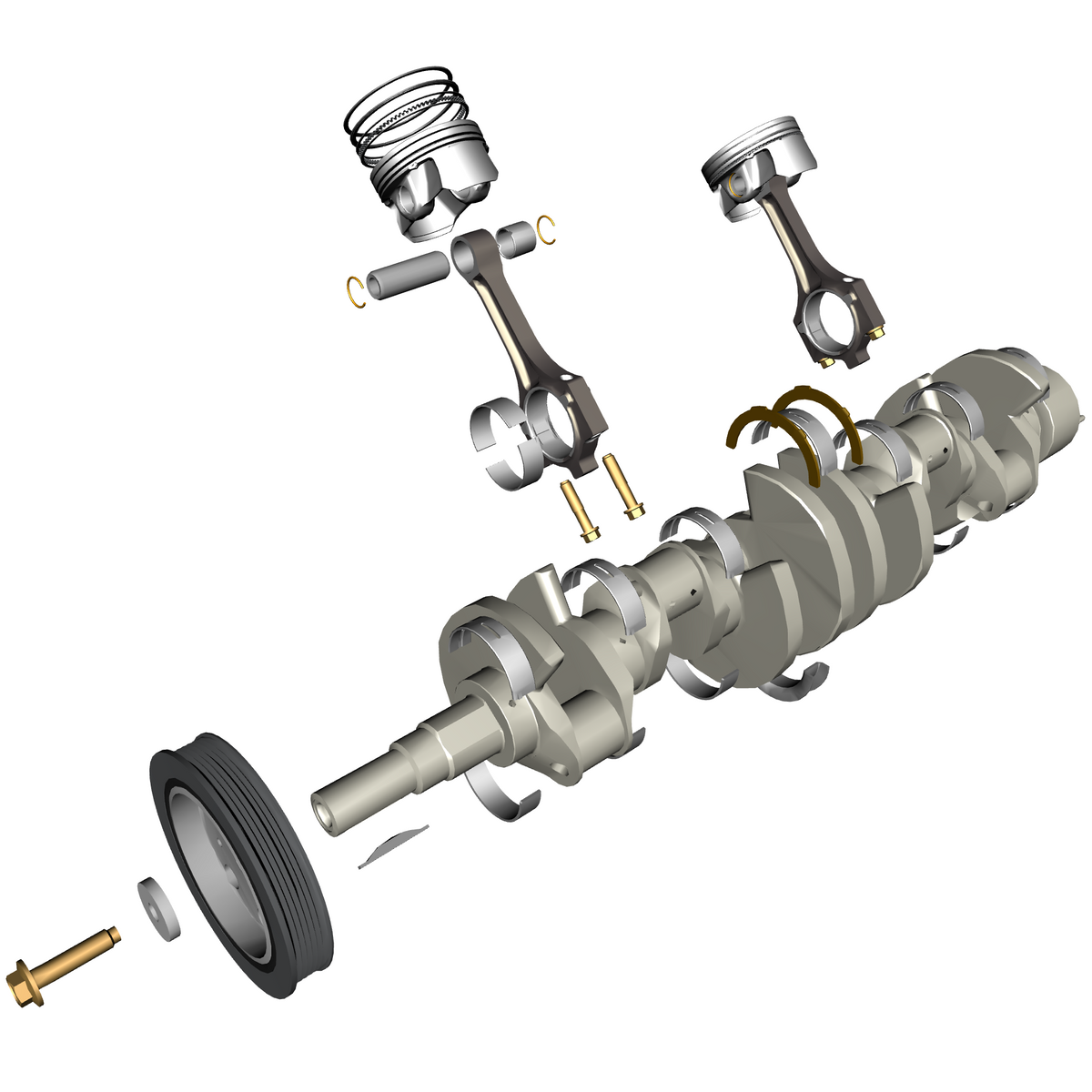 031100-01 Crankshaft & Pistons