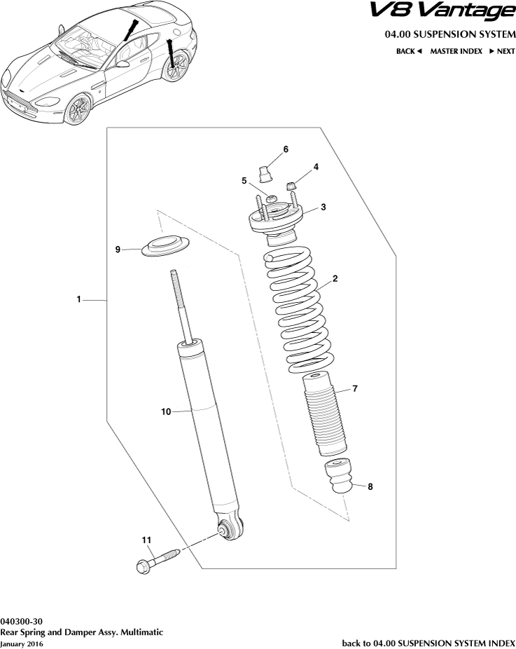 Rear Spring & Damper, Multimatic