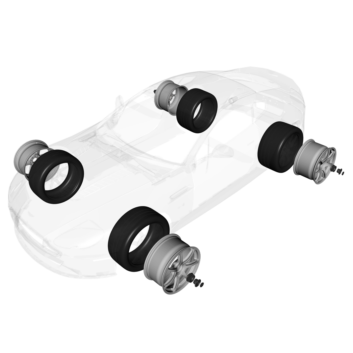 040400-07 Wheels & Tyres - GT12 Magnesium