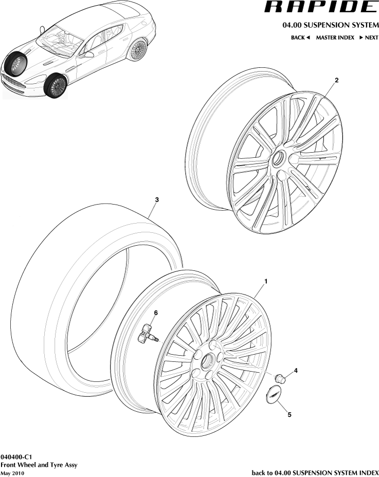 Wheel & Tyres, Front to 13MY